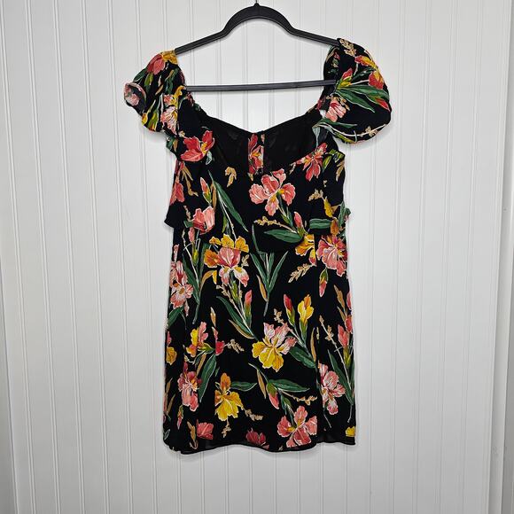 Privacy Please x REVOLVE Black Floral Tropical Dress Size Medium Summer Beach - Picture 3 of 7